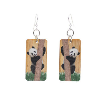 Panda Bamboo Earrings