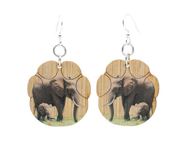 Elephant Bamboo Earrings