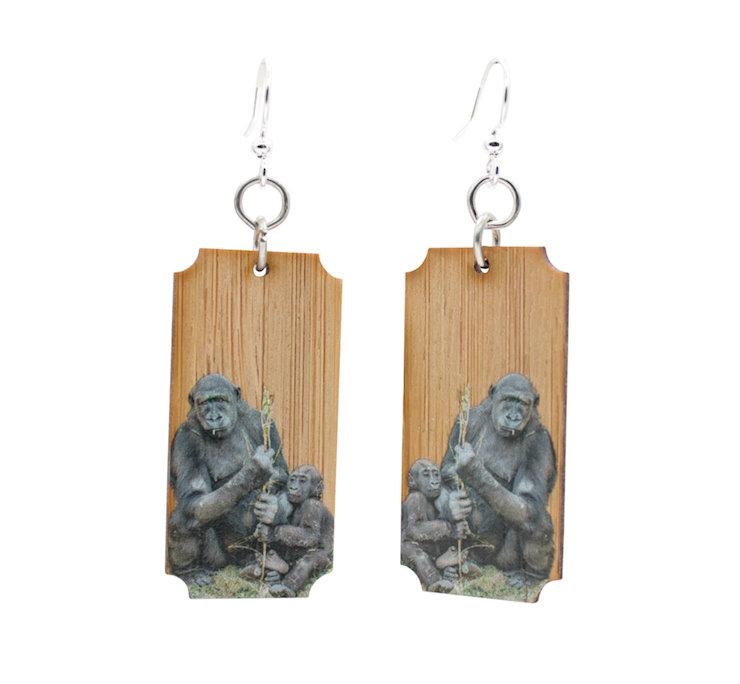 Gorilla Bamboo Earrings