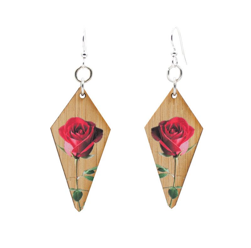 Final Rose Bamboo Earrings