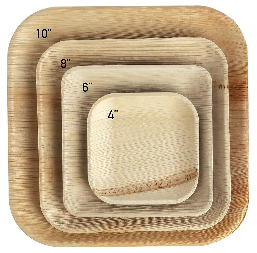 Palm Leaf Square Dinner Plates