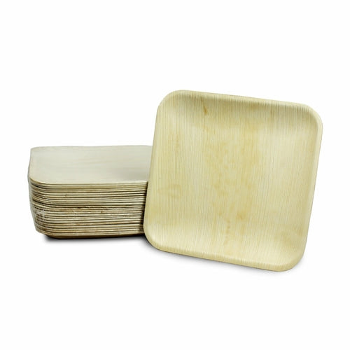 Palm Leaf Square Dinner Plates