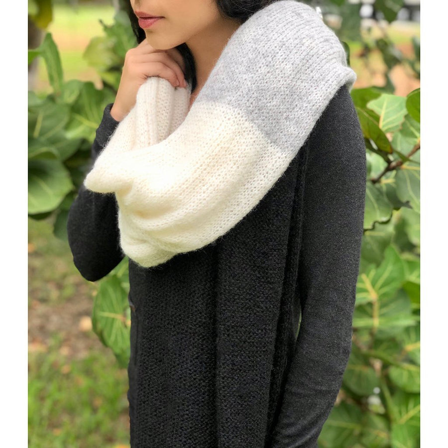 Color Block Alpaca Wrap Scarf