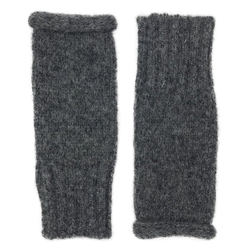 Charcoal Knit Alpaca Gloves