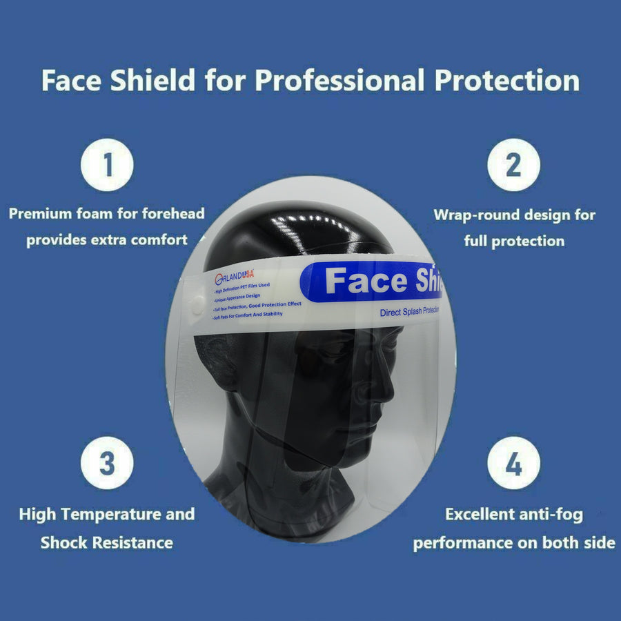 Face Shield Clear Protector Work Industry Dental Anti-Fog Reusable