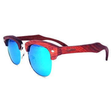 Genuine Sandalwood Sunglasses, Ice Blue Polarized
