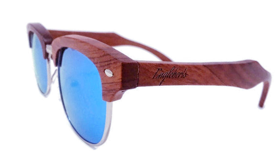 Genuine Sandalwood Sunglasses, Ice Blue Polarized