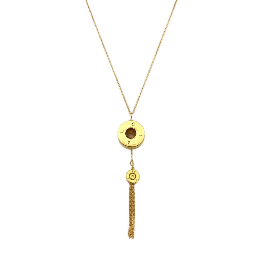 Bullet Tassel & Gold Plated Necklace